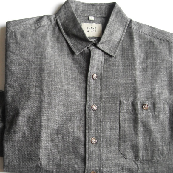 Frank & Oak Grey Solid Long Sleeve - Picture 4 of 8